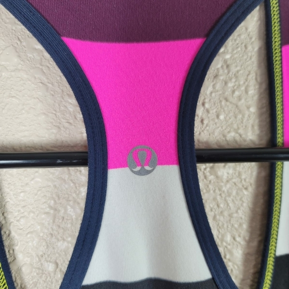Lululemon CRB Cool Racerback Tank Top size XXS Striped Colorfully - Picture 4 of 6